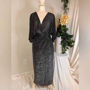 IRO Volsun Metallic Midi Dress Sz 40 NWT (B0411 B4)